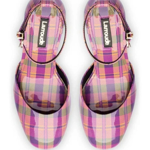 Larroude Ari Ankle Strap Platform Pump In Pink. Sz: 8 - Picture 4 of 14